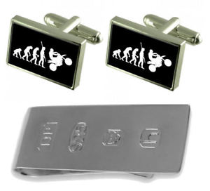 【送料無料】メンズアクセサリ―　カフリンクスジェームスボンドマネークリップevolution ape to man motorcross cufflinks amp; james bond money clip