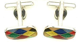 【送料無料】メンズアクセサリ&mdash;　シルバーカフスボタンカフスボタンソリッドスターリングシルバーカフリンクスsilver cufflinks harlequin cufflinks solid 925 sterling silver cufflinks｜hokushin