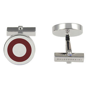 【貨物輸送無料】メンズ添え物― スターリングシルバーメンズカフリンクスbaldessarini sterling silver red cornelian circular mens cufflinks