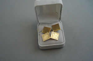 【貨物輸送無料】メンズ付属物― ゴールドチェーンカフリンクス9コンピュータ断層撮影法 gold chain cufflinks engraved on one side, 77gms, used