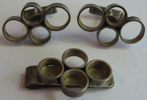 【送料無料】メンズアクセサリ―　ビンテージスターリングシルバーサークルカフスボタンタイバーセットgreat vintage modernist sterling silver circles cufflinks amp; tie bar set 45,487円