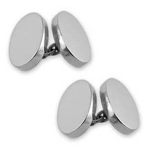【送料無料】メンズアクセサリ―　スターリングシルバーカフリンクスsterling silver heavyweight doublesided oval cufflinks