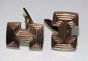 【貨物輸送無料】メンズ付属物― ハンスハンセンカフリンクススターリングシルバーバーベルデザイン＃hans hansen cufflinks sterling silver  heavy barbell design   616