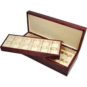 【貨物輸送無料】メンズ付属物― ラミネートベニヤlaminated makah burlwood veneer 24 cufflink box by hillwood uk ltd