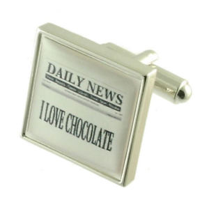 【送料無料】メンズアクセサリ―　パーソナライズカフスボタンソリッドスターリングシルバーボックスpersonalised spaper headline cufflinks solid sterling silver engraved box