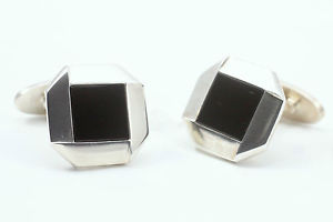 【貨物輸送無料】メンズ添え物― ゲオルクイェンセンカフスボタンデザイナーgeorg jensen sterling silver piazza cufflinks designer allan scharff