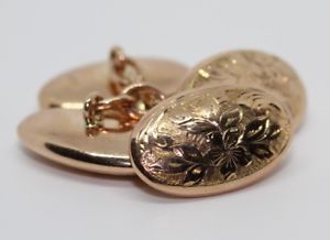 【貨物輸送無料】メンズ添え物― ローズゴールドカフリンクス9コンピュータ断層撮影法 rose gold floral cufflinks