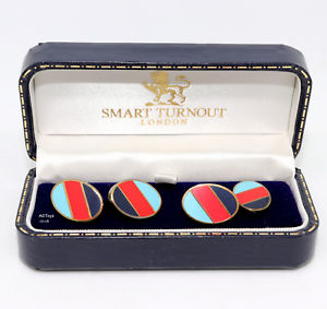 【送料無料】メンズアクセサリ―　スマートロンドンエナメルチェーンカフスボタンデザインカラーsmart turnout london enamel chain cufflinks maybe military heritage design color