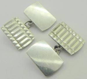 【送料無料】メンズアクセサリ―　ビンテージソリッドシルバーカフリンクスロンドンヘンリーグリフィスvintage solid silver cufflinks, london 1966, by henry griffiths