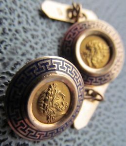 【貨物輸送無料】メンズ付属品― 第一人者フィリップｋカフリンクスking phillip 1890 18 k  cufflinks