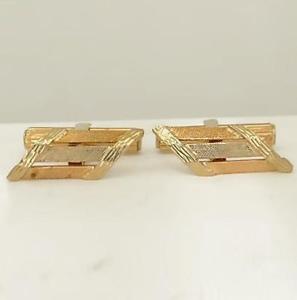 【貨物輸送無料】メンズ付属物― ｋイエローローズゴールドソリッドカフスボタンmens 18k yellow and rose gold solid dress cuff links 1 104g
