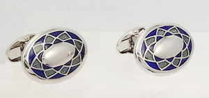 【送料無料】メンズアクセサリ―　エナメルカフスボタンイアンフラハティメンズアクセサリーアクセサリblue enamel cufflinks,ian flaherty,mensgift,mens accessories,wedding accessories