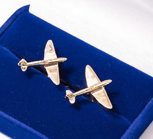 【送料無料】メンズアクセサリ―　カフリンクスspitfire gold plated cufflinks
