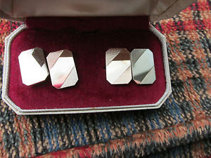 【送料無料】メンズアクセサリ―　シルバーカフスボタンゴールドcased gold on silver cufflinks by peyton pepper ltd