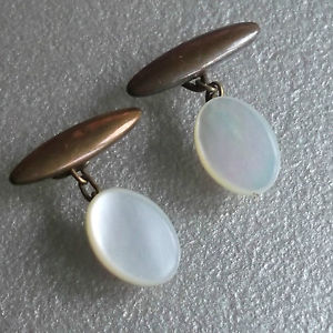 【送料無料】メンズアクセサリ―　ビンテージメンズカフアールデコcufflinks vintage mens cuff art deco traditional 1930s 1940s mop mother of pearl