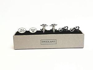 【送料無料】メンズアクセサリ―　カフスボタンセットset of 3 doctor cufflinks gift set 21,456円