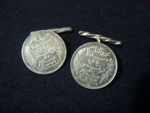 【送料無料】メンズアクセサリ― ヴィンテージ1915191750 tunisiaサンチームカフスリンクposs wwivintage 1915 1917 tunisia 50 centimes silver cufflinks poss wwi trench art