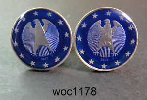 【送料無料】メンズアクセサリ―　ドイツコインカフスリンクドルgermany enamelled coin cufflinks dollar eagle
