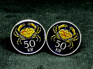 【送料無料】メンズアクセサリ―　アイスランドコインカフスボタンiceland coin cufflinks 50 kronur