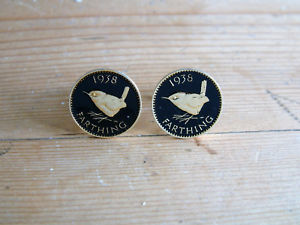 【送料無料】メンズアクセサリ―　mens 80th birthday gift unique enamelled farthing coincufflinks with birth yearmens 80th birthday gift unique enamelled fa