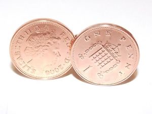 【送料無料】メンズアクセサリ&mdash;　ブロンズカフスボタンコイン8th bronze wedding anniversary cufflinks bronze 1p coins from 2010｜hokushin