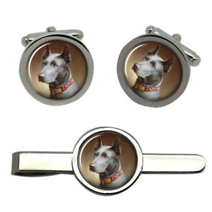 【送料無料】メンズアクセサリ―　カールタイクリップセットデーン listinggreat dane by carl reichart round cufflink and tie clip set