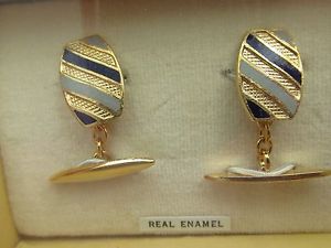 【送料無料】メンズアクセサリ―　ビンテージエナメルカフスボタンvintage gilt and enamel cufflinks still boxed