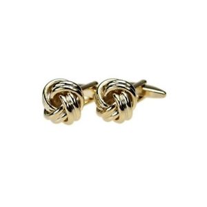 【送料無料】メンズアクセサリ&mdash;　ダブルコードゴールドノットカフリンクスelica double cord gold knot cufflinks｜hokushin