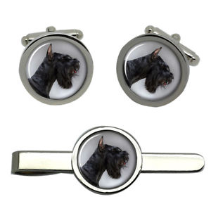 【送料無料】メンズアクセサリ―　タイクリップセット listinggiant schnauzer round cufflink and tie clip set 13,286円