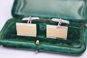 【送料無料】メンズアクセサリ―　ビンテージアールデコスターリングシルバーゴールドプレートカフリンクスvintage art deco sterling silver cufflinks with a 9ct gold plate b282 16,316円