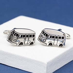 【送料無料】メンズアクセサリ&mdash;　ブラシキャンピングカーカフスリンクcampervan cufflinks brushed｜hokushin 14,235円