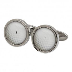 【送料無料】メンズアクセサリ―　ソニアスペンサーゴルフボールカフスリンクgolf ball cufflinks by sonia spencer england