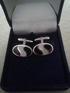【送料無料】メンズアクセサリ―　スターリングカフスリンクsterling silver cufflinks