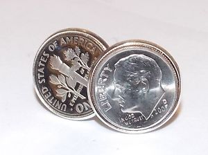 【送料無料】メンズアクセサリ―　501968アメリカダイムコインカフスリンクmens5050th birthday 1968 american dime coin cufflinks mens 50th birthday gift