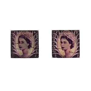【送料無料】メンズアクセサリ―　tocヘントsilvertoneカフスリンクfj1290toc gents silvertone purple postage stamp cufflinks fj1290