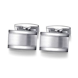 【送料無料】メンズアクセサリ―　メンズカフスボタンステンレススチールシルバービジネス honey bear cufflinks for mens rectangle stainless steel silver business