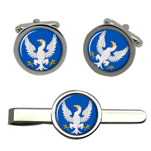 【送料無料】メンズアクセサリ— カフスリンクネクタイピンセットheraldic eagle round cufflink and tie clip set|hokushin