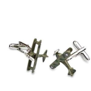 【送料無料】メンズアクセサリ―　カムフラージュバイプレーンカフリンクスcamouflage biplane cufflinks