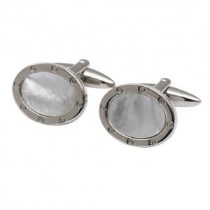 【送料無料】メンズアクセサリ― ポートカフリンクスエディションmother of pearl port hole cufflinks  oval edition