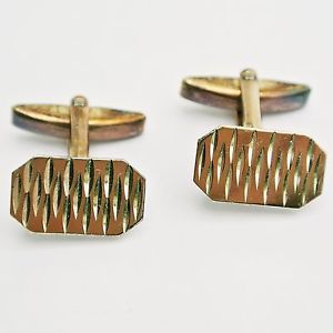 【送料無料】メンズアクセサリ― シルバーカフリンクスゴールド9ct gold on silver cufflinks