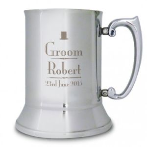 【貨物輸送無料】メンズ添え物― パーソナライズpersonalised groom tankard
