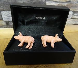 【送料無料】メンズアクセサリ― ブタバーカフスボタンプレゼンテーションボックスnovelty pig figure bar cufflinks with presentation box