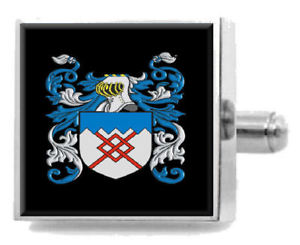 【送料無料】メンズアクセサリ― ヘッドカフスリンクケースhead england family crest surname coat of arms cufflinks personalised case
