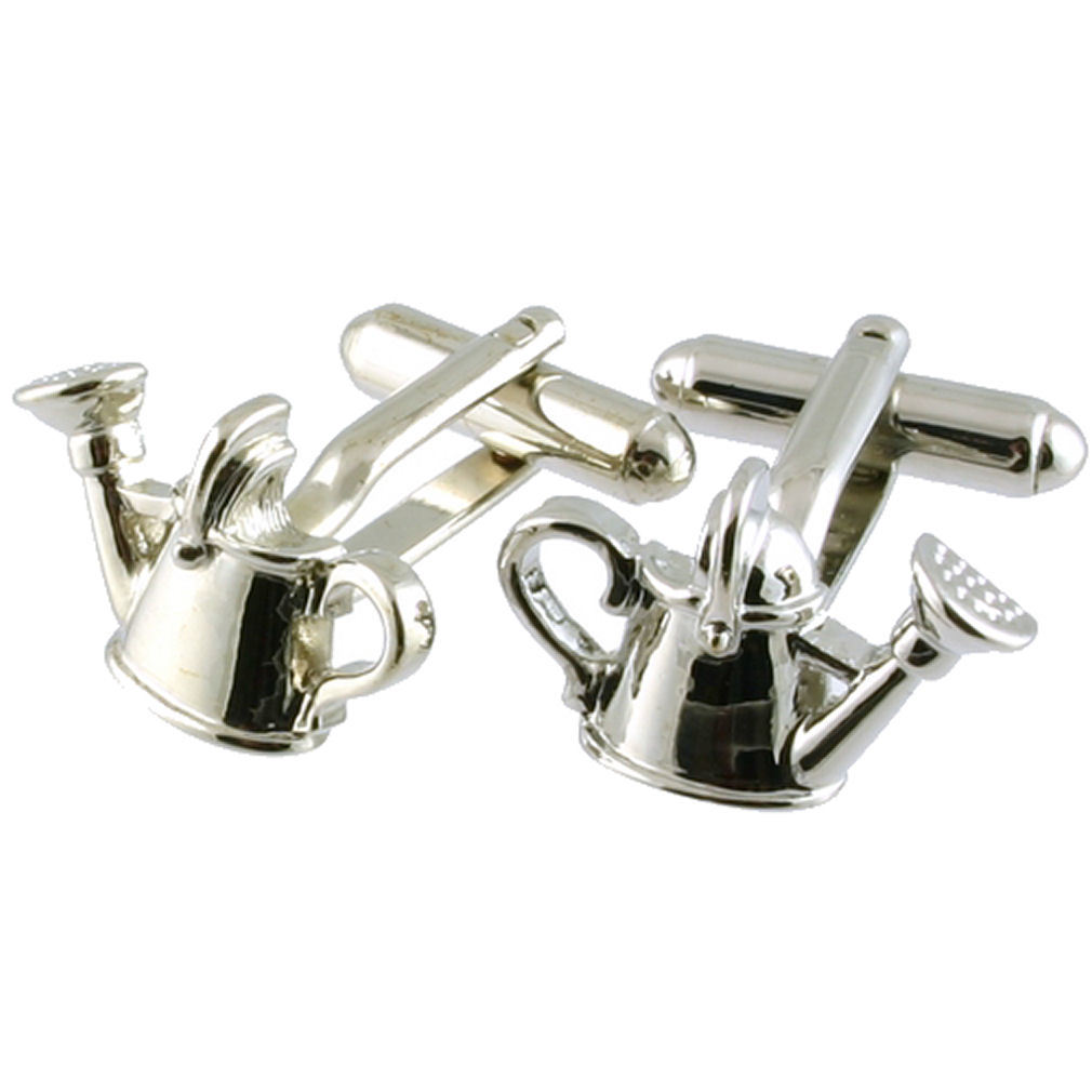 【送料無料】メンズアクセサリ― カフスリンクgardener cufflinks garden watering can horticultural engraved personalised box