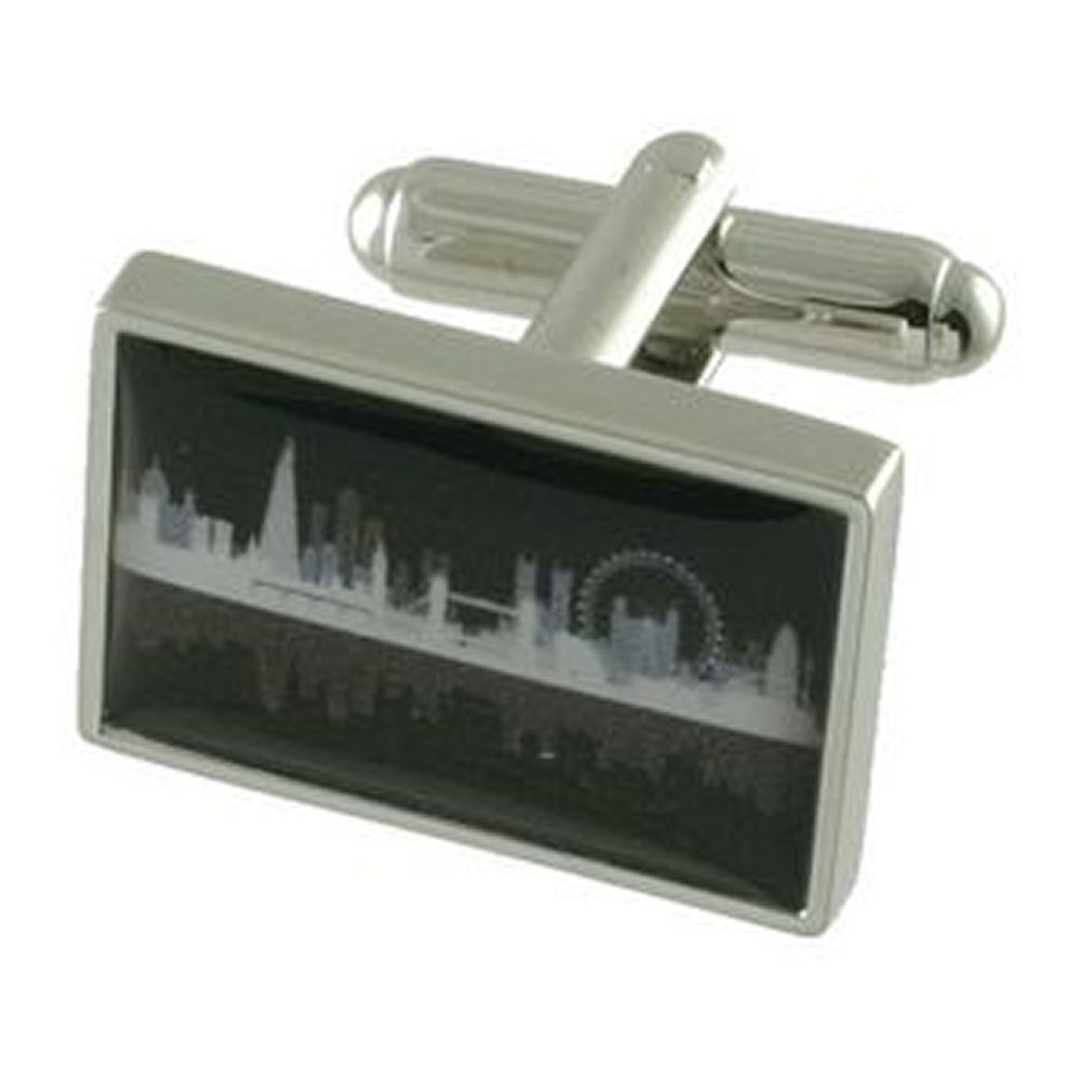 【送料無料】メンズアクセサリ― カフスリンクロンドンカフスリンクcuff links london cufflinks city skyline engraved personalised box