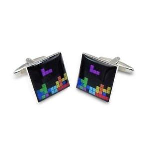 【貨物輸送無料】メンズ佩び物― テトリスカフリンクスtetris cufflinks