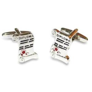 【貨物輸送無料】メンズ佩び物― ディプロマスクロールカフリンクスdiploma scroll cufflinks