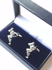 【送料無料】メンズアクセサリ— ラグビーピューターカフリンクスボックスrugby player hand made pewter cufflinks n307 gift boxed|hokushin