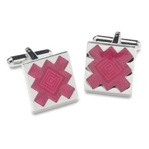 【貨物輸送無料】メンズ佩び物― カットアウトデザインカフリンクスred cutout design cufflinks