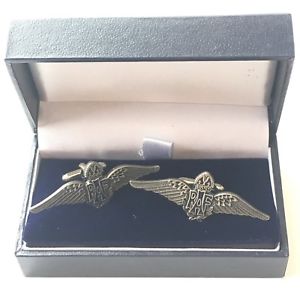 【送料無料】メンズアクセサリ— エナメルカフリンクスmilitary raf large sweetheart enamel crested cufflinks n441|hokushin